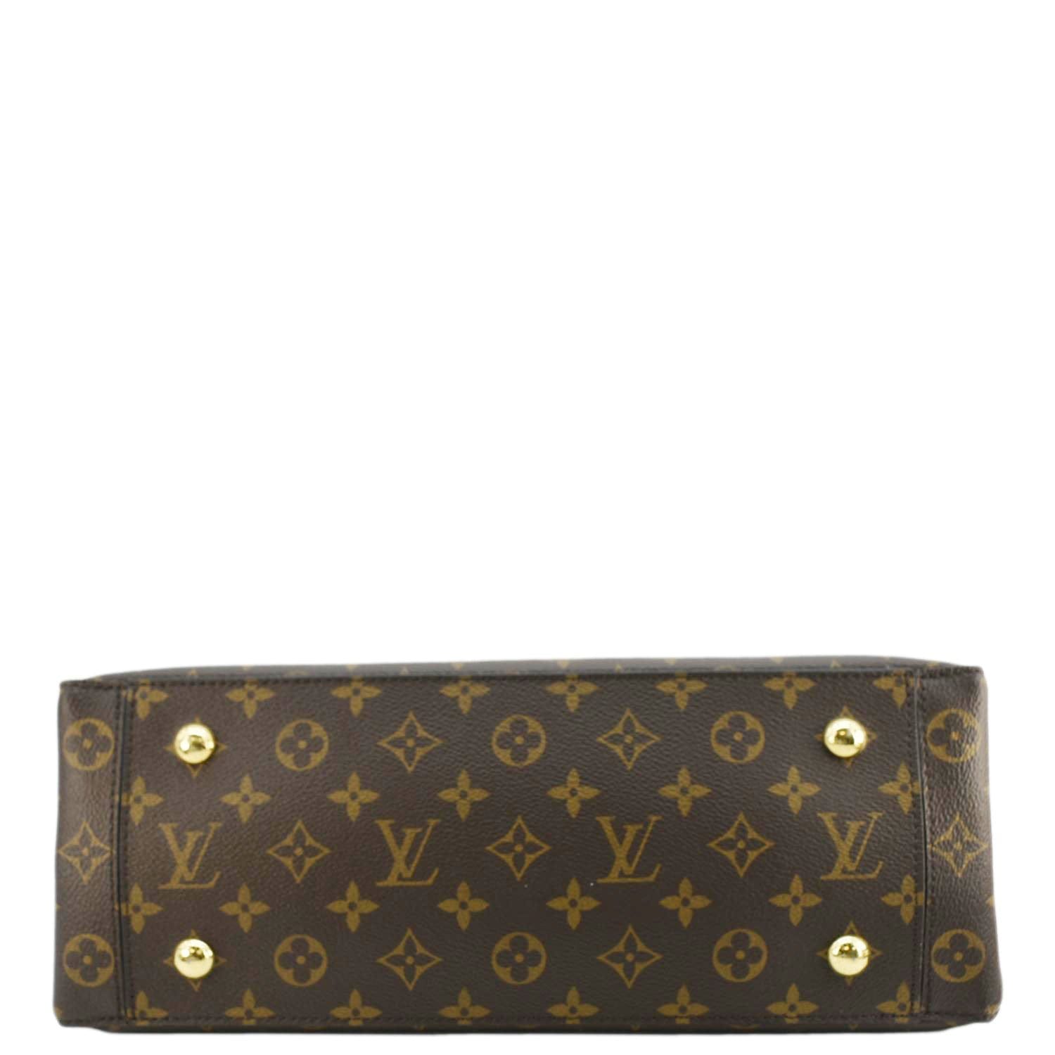 LOUIS VUITTON Flower Monogram Canvas Tote Shoulder Bag Cerise