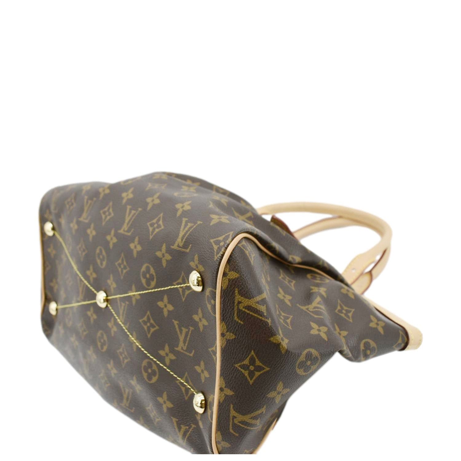 LOUIS VUITTON Tivoli GM Monogram Canvas Satchel Bag Brown