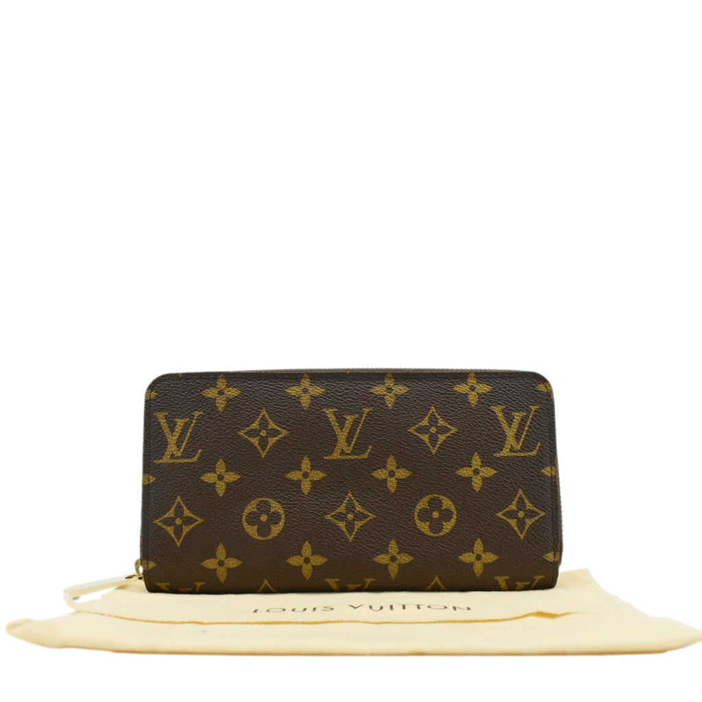 LOUIS VUITTON Monogram Canvas Zippy Wallet Brown