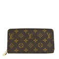 LOUIS VUITTON Monogram Canvas Zippy Wallet Brown