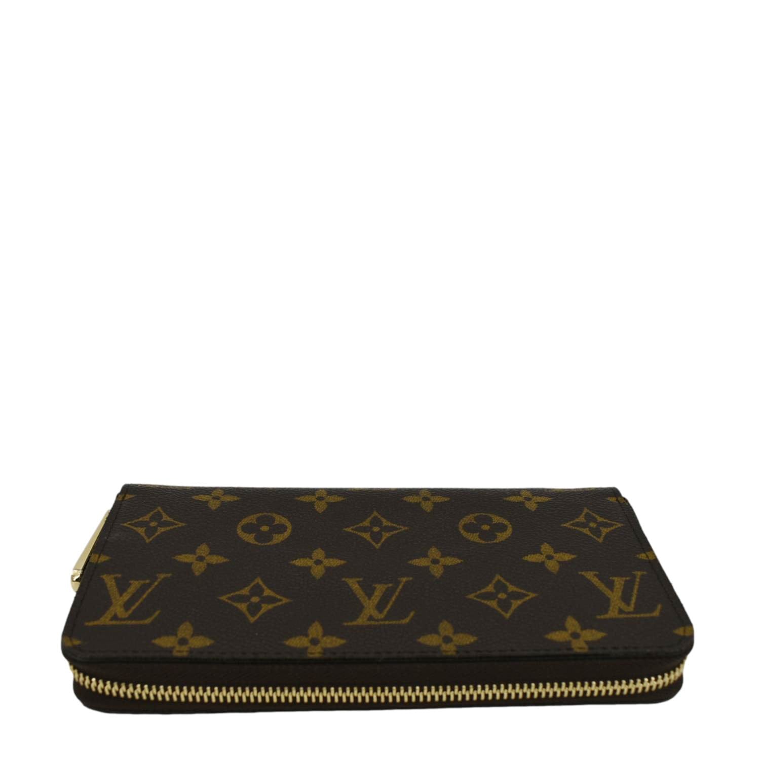 LOUIS VUITTON Monogram Canvas Zippy Wallet Brown