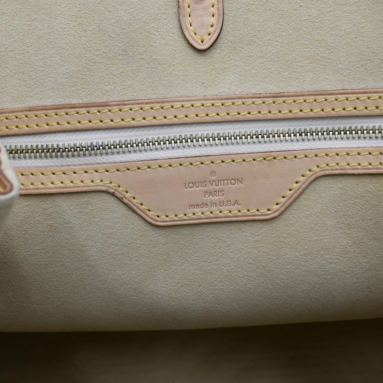 LOUIS VUITTON  Hampstead MM Damier Azur Shoulder Bag White