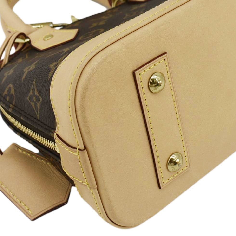 LOUIS VUITTON Alma BB Monogram Canvas Crossbody Bag Brown