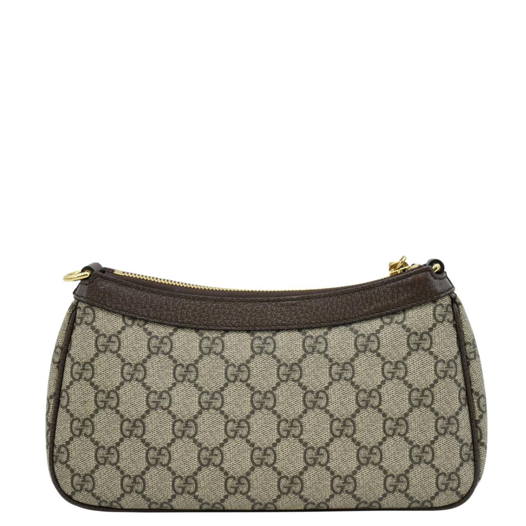 GUCCI Dollar Ophidia Web Small Gucci Supreme Monogram Canvas New Acero Shoulder Bag Beige 735132