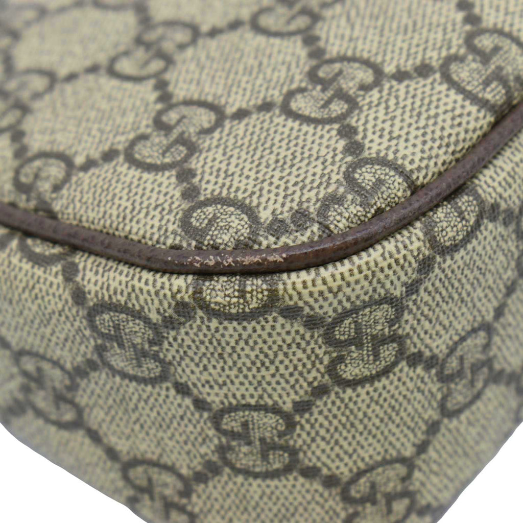 GUCCI Dollar Ophidia Web Small Gucci Supreme Monogram Canvas New Acero Shoulder Bag Beige 735132