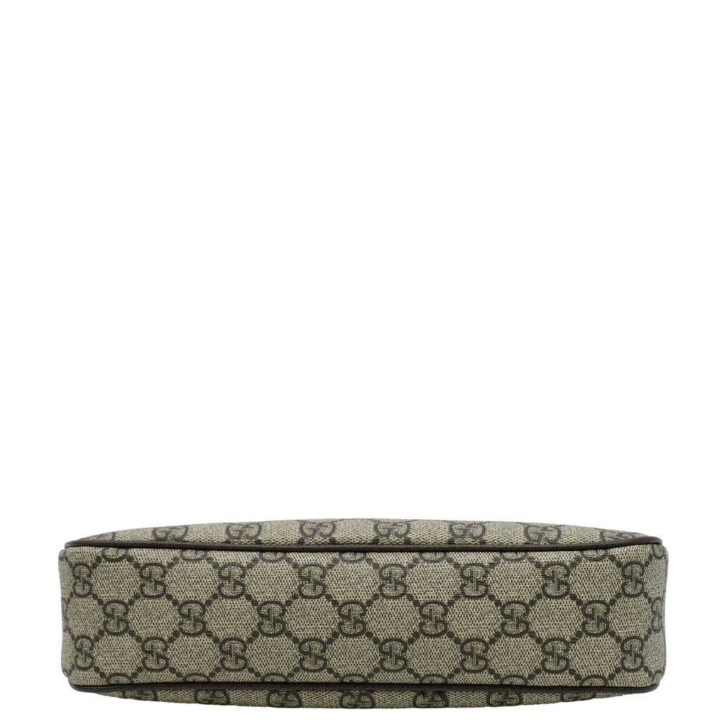 GUCCI Dollar Ophidia Web Small Gucci Supreme Monogram Canvas New Acero Shoulder Bag Beige 735132