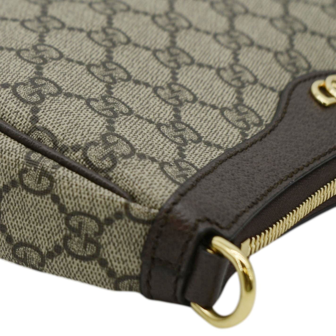 GUCCI Dollar Ophidia Web Small Gucci Supreme Monogram Canvas New Acero Shoulder Bag Beige 735132