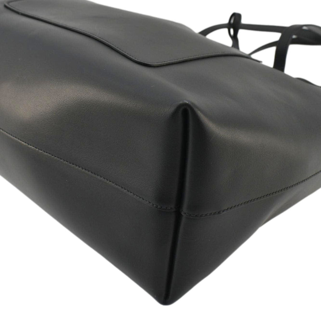 PRADA City Large Calf Leather Shopping Tote Shoulder Bag Black