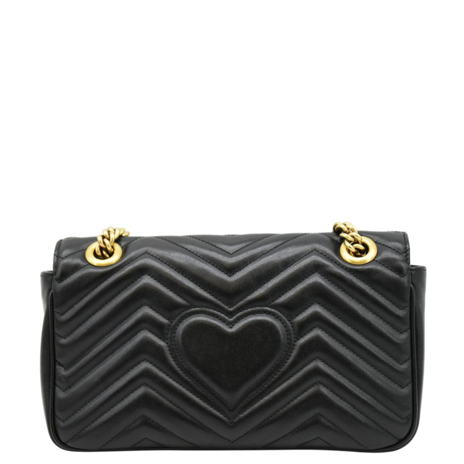 GUCCI Gucci Marmont Small Matelasse Leather Crossbody Bag Black 443497