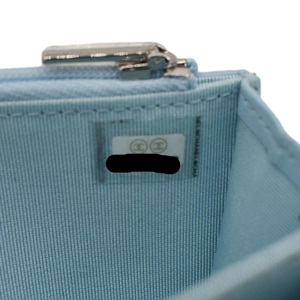 Chanel WOC Quilted Leather Crossbody Bag Tiffany Blue