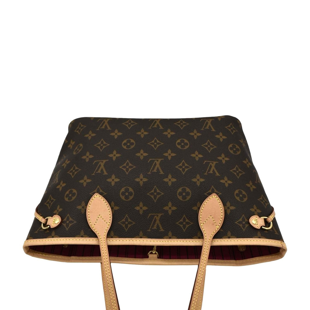 LOUIS VUITTON Neverfull PM Monogram Canvas Tote Bag Fuchsia
