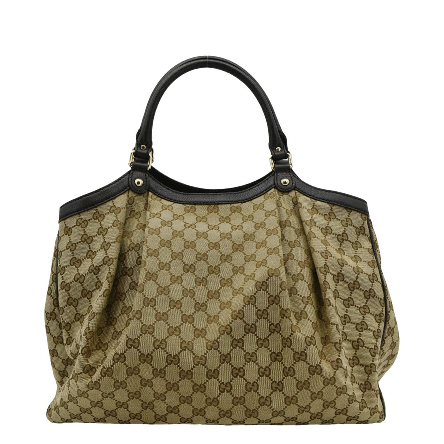 GUCCI Sukey Large Gucci Monogram Canvas Tote Bag Beige 364840