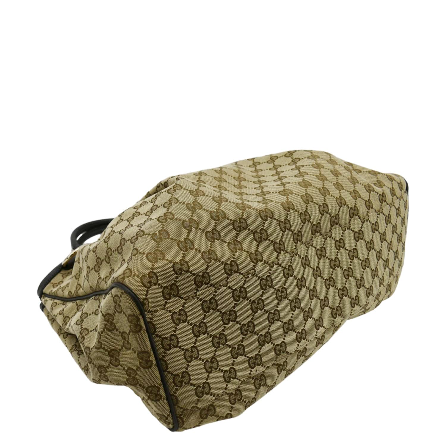 GUCCI Sukey Large Gucci Monogram Canvas Tote Bag Beige 364840