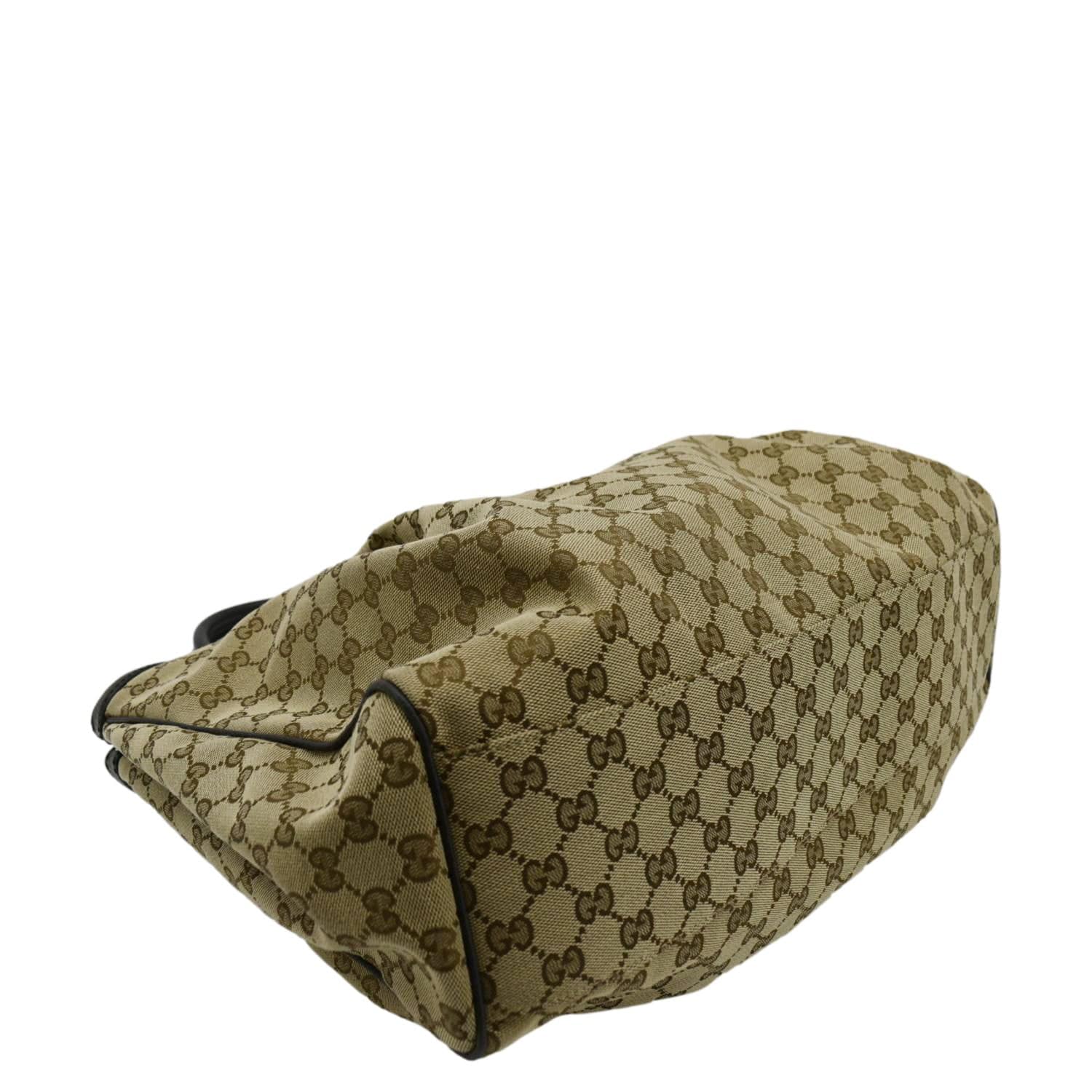 GUCCI Sukey Large Gucci Monogram Canvas Tote Bag Beige 364840