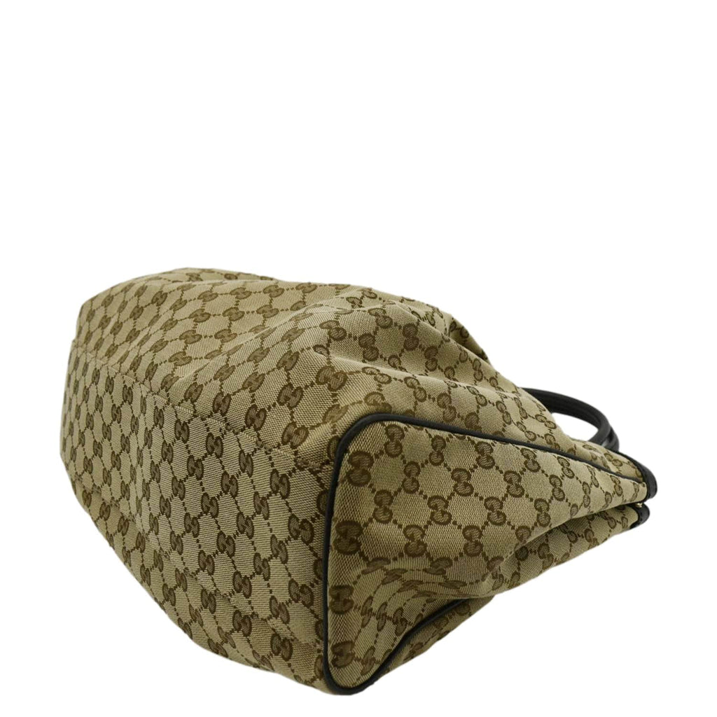 GUCCI Sukey Large Gucci Monogram Canvas Tote Bag Beige 364840