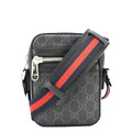 GUCCI Gucci Supreme Canvas Web Messenger Bag Black 598103