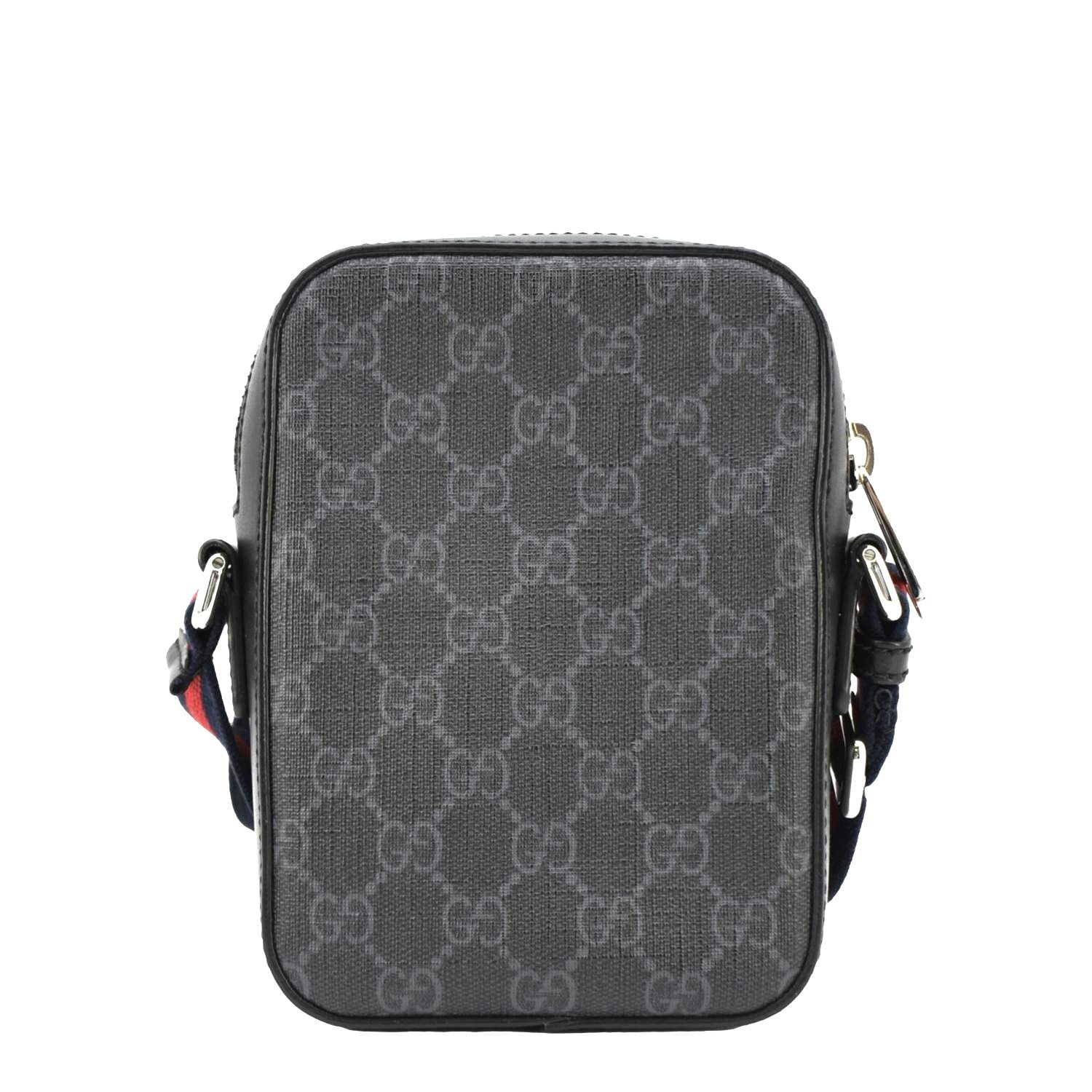 GUCCI Gucci Supreme Canvas Web Messenger Bag Black 598103