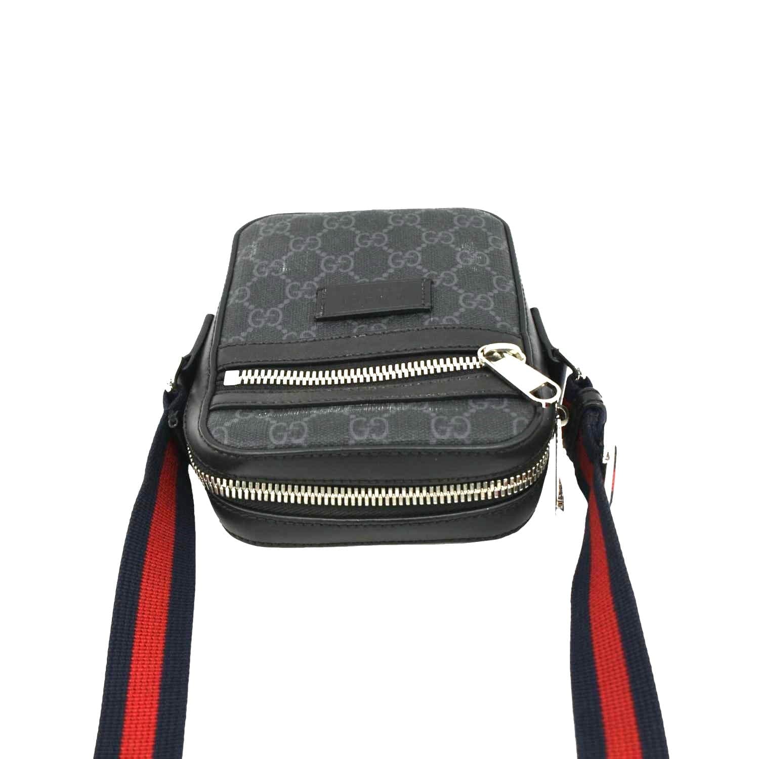 GUCCI Gucci Supreme Canvas Web Messenger Bag Black 598103