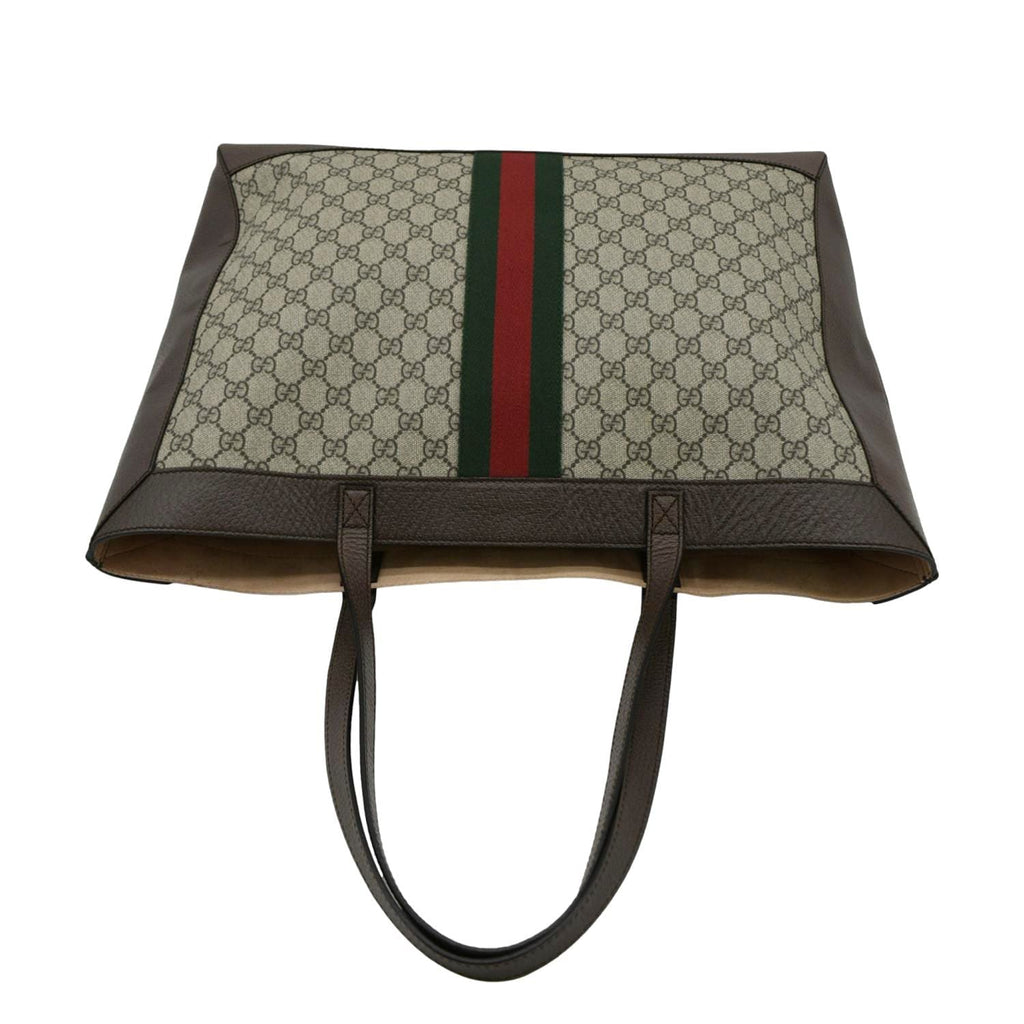 GUCCI Ophidia Soft Medium Gucci Supreme Tote Shoulder Bag Beige 547947