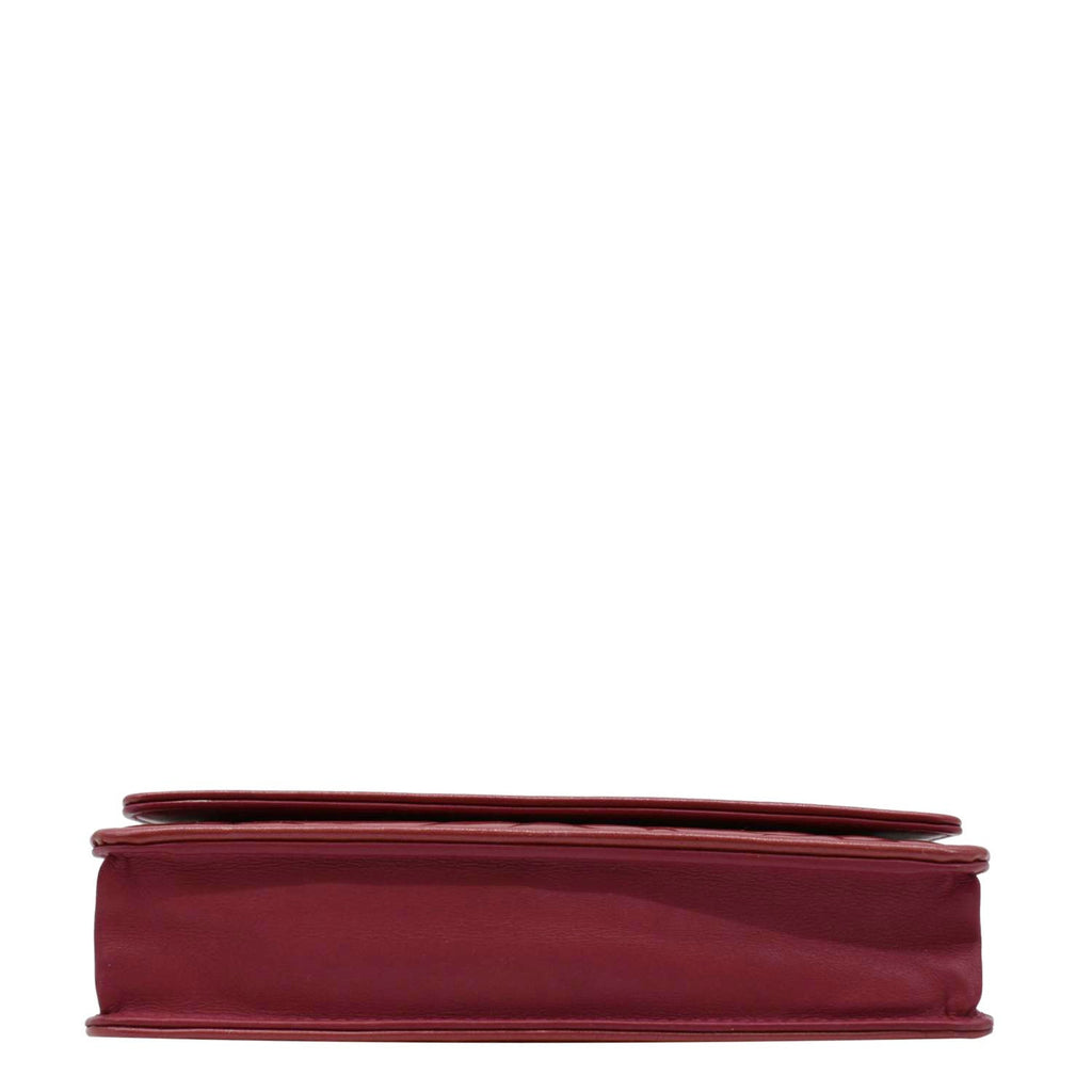 Chanel Camellia Wallet On Chain Leather Crossbody Bag Pink