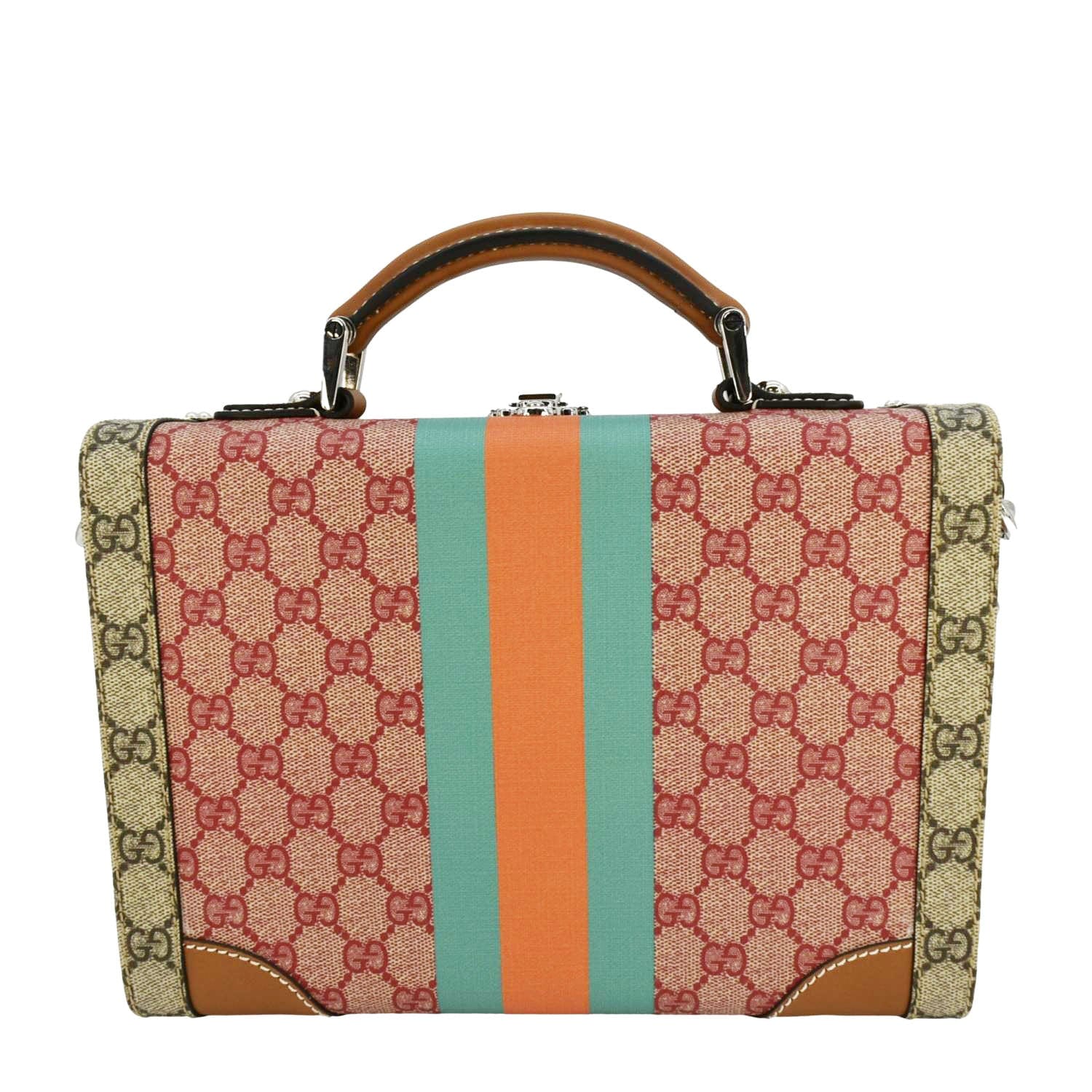 GUCCI Savoy Gucci Supreme Canvas Beauty Case Crossbody Bag Beige 722180