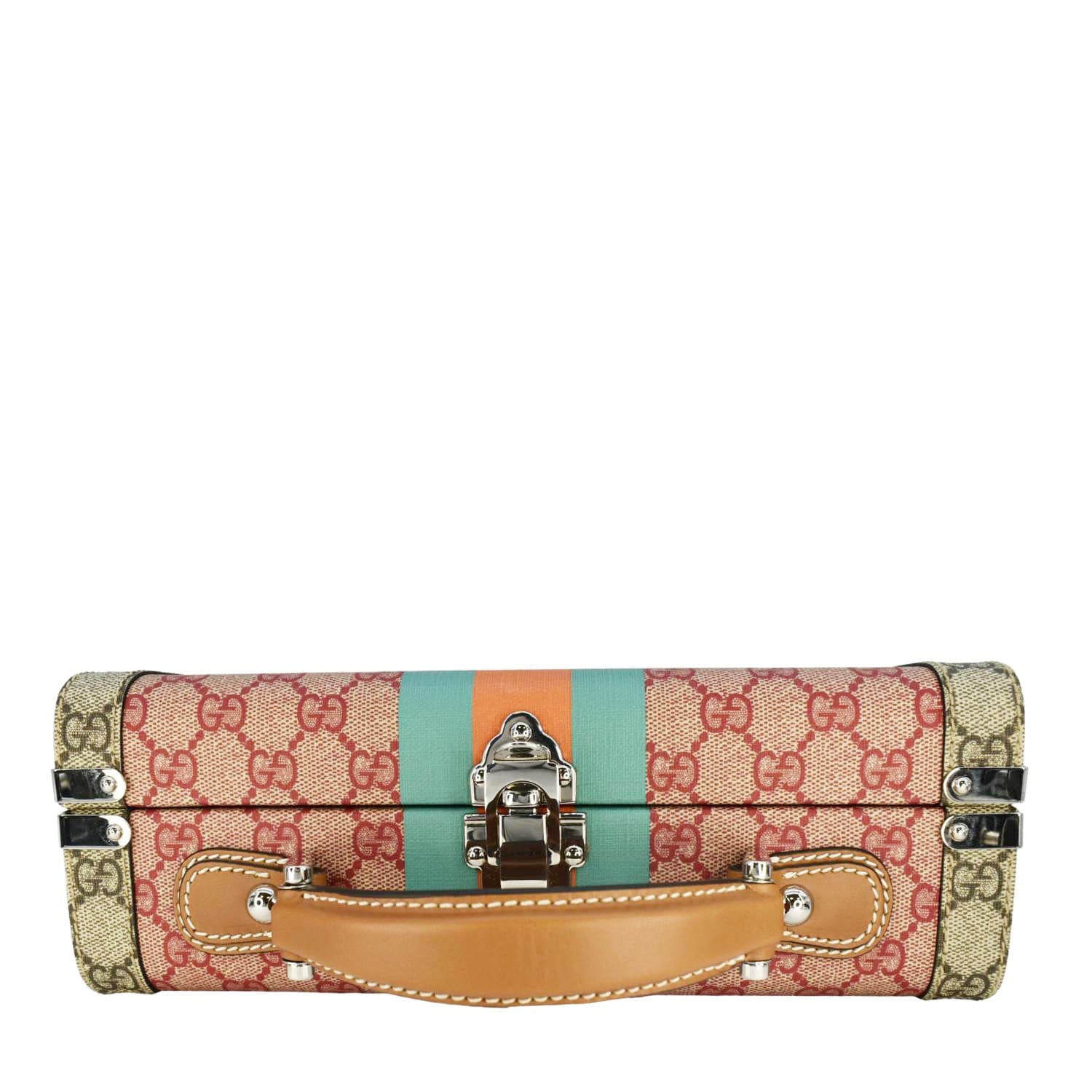 GUCCI Savoy Gucci Supreme Canvas Beauty Case Crossbody Bag Beige 722180