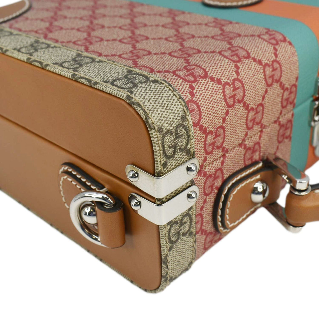 GUCCI Savoy Gucci Supreme Canvas Beauty Case Crossbody Bag Beige 722180