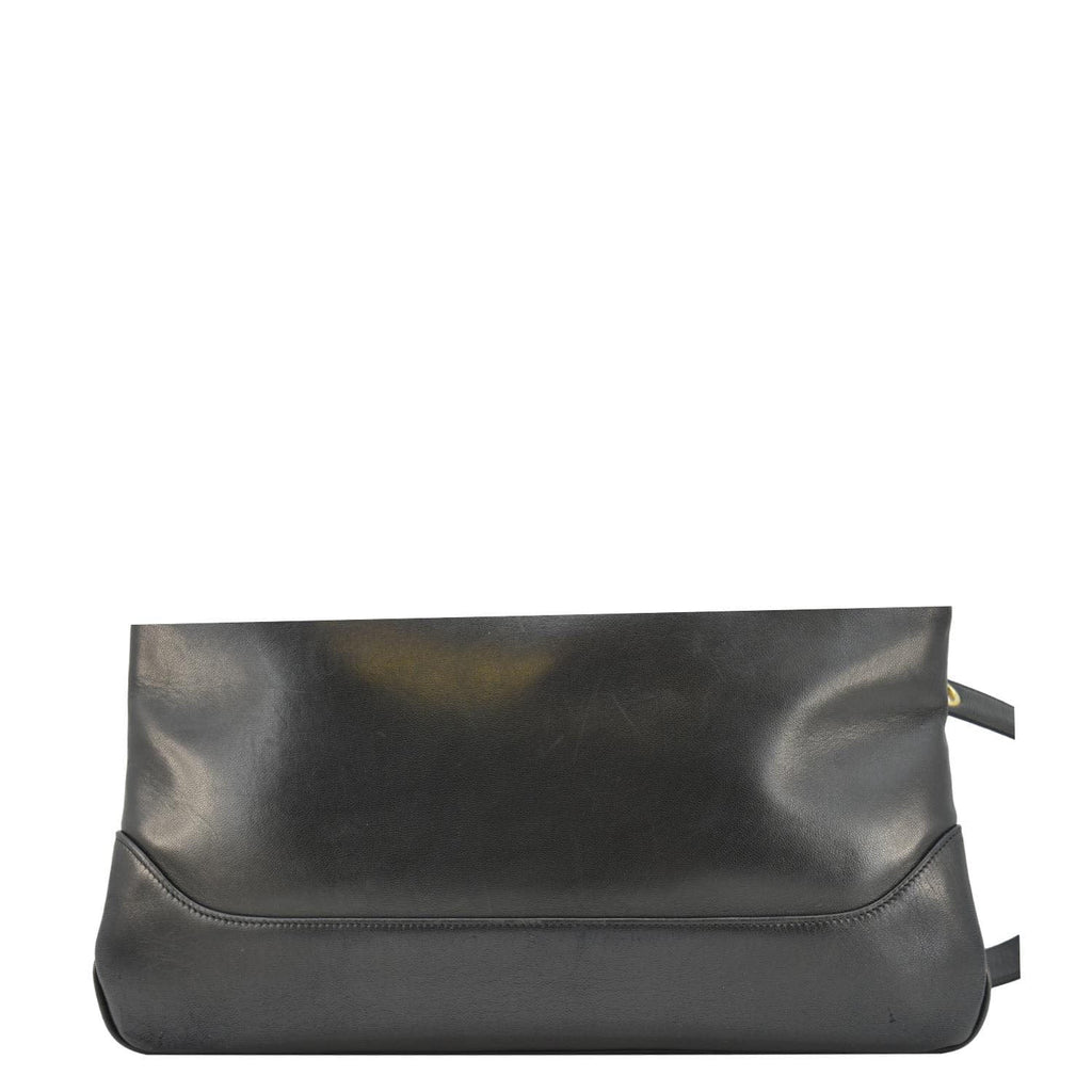 Chanel  CC Lambskin Leather Chain Shopping Tote Bag Black