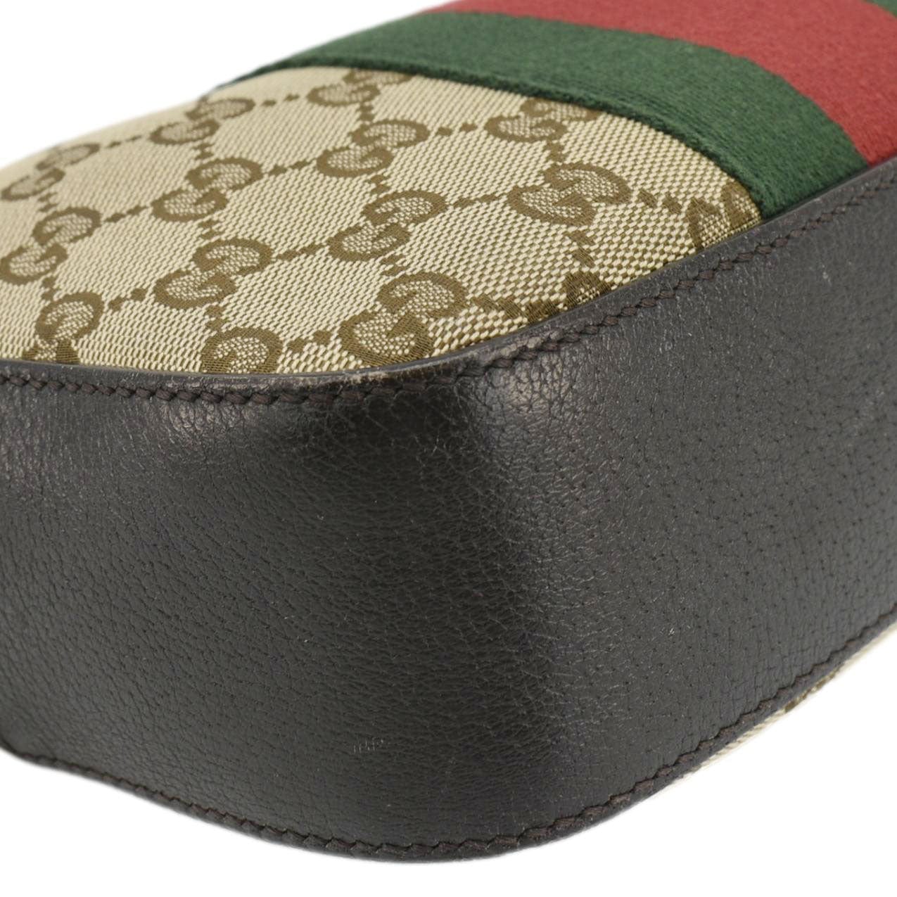 GUCCI Bee Web Gucci Canvas Camera Crossbody Bag Beige 412008
