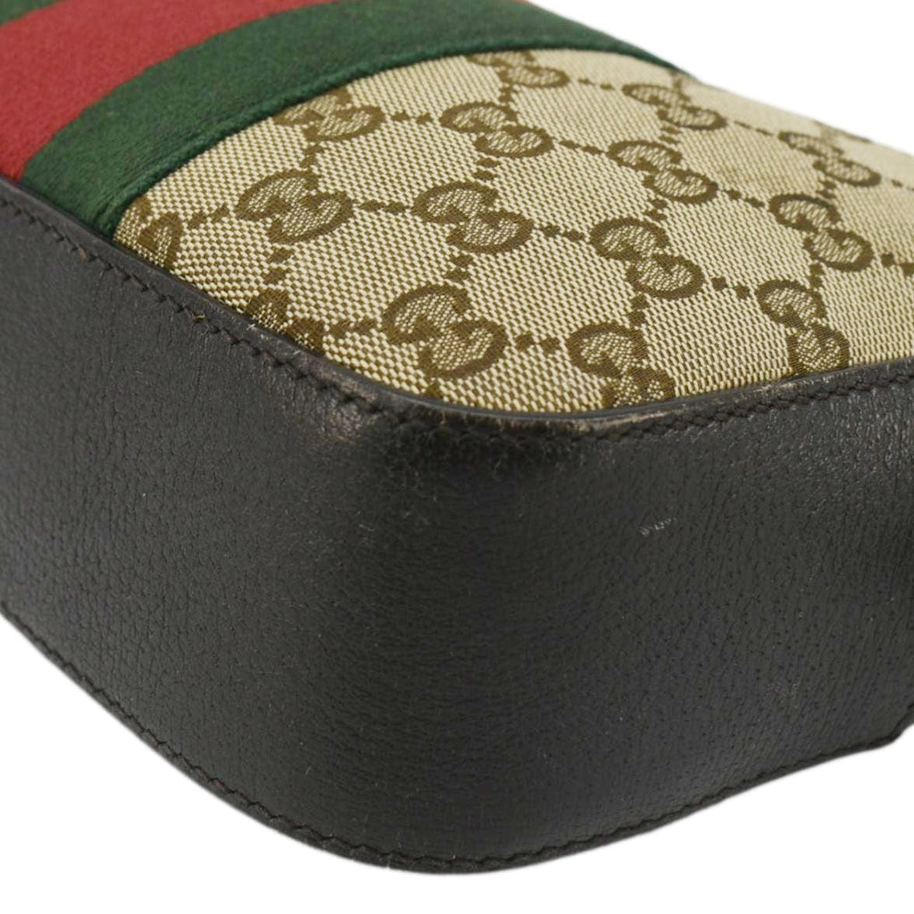GUCCI Bee Web Gucci Canvas Camera Crossbody Bag Beige 412008