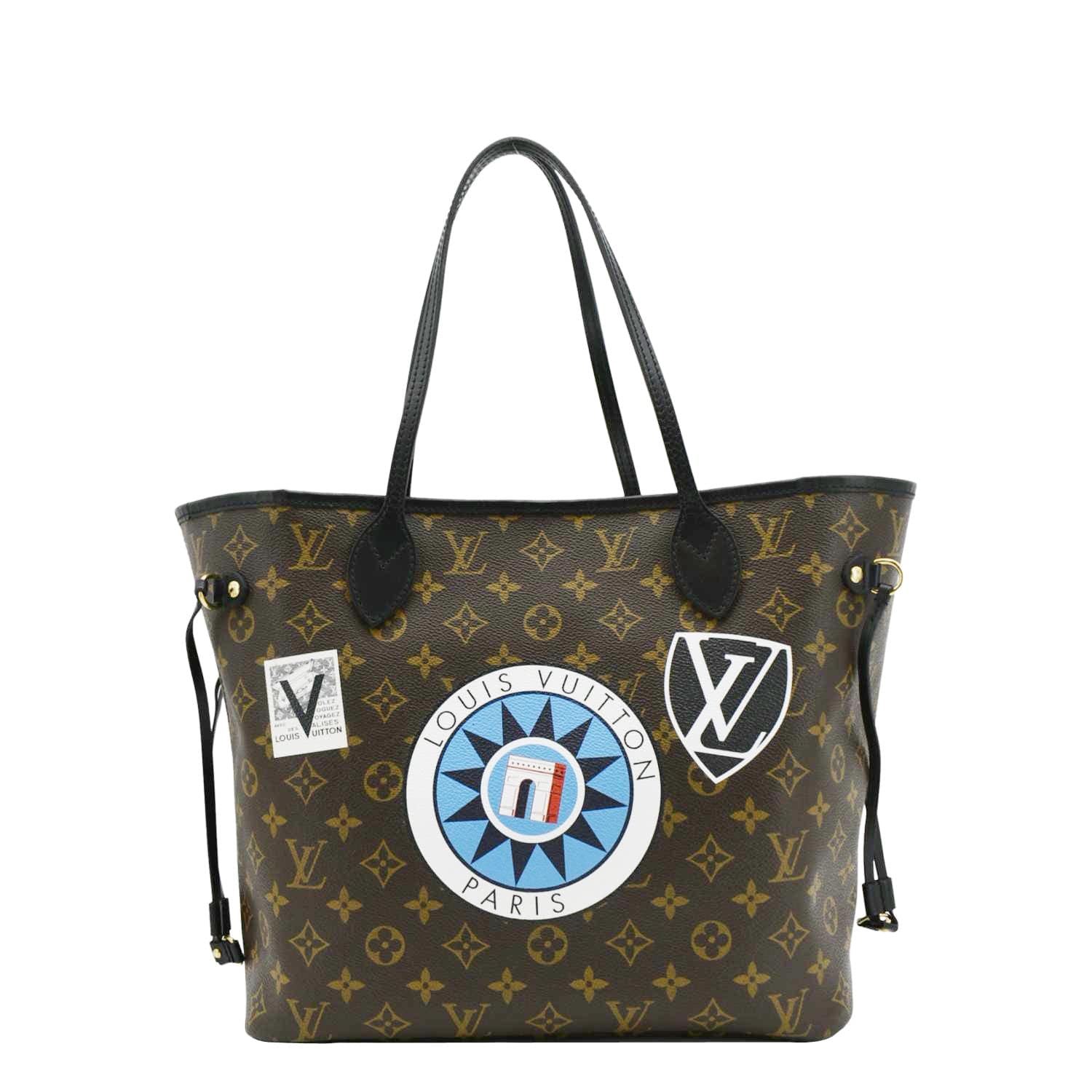 LOUIS VUITTON Neverfull My LV World Tour Monogram Canvas Tote Bag Brown