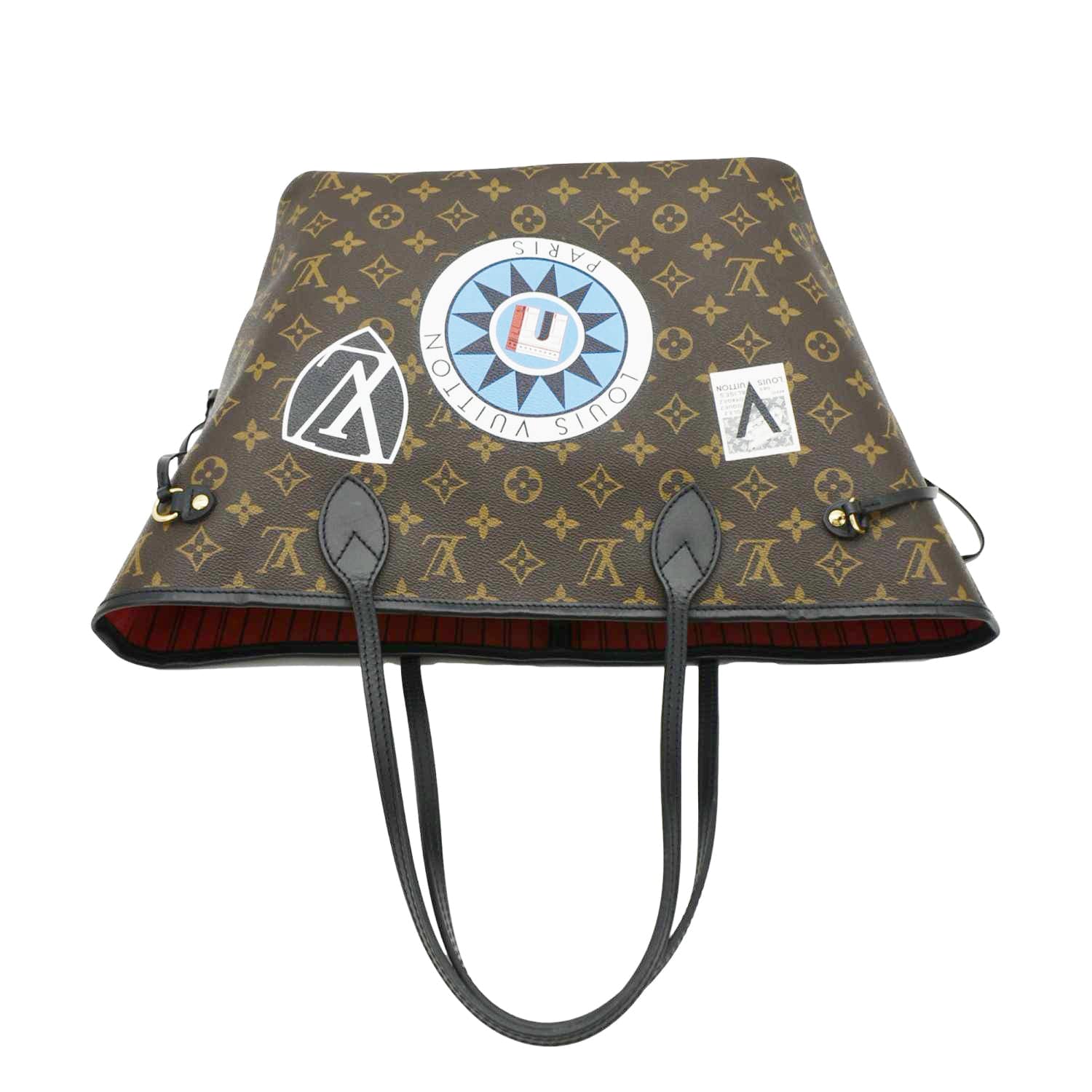 LOUIS VUITTON Neverfull My LV World Tour Monogram Canvas Tote Bag Brown