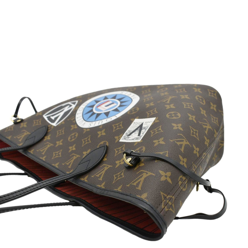 LOUIS VUITTON Neverfull My LV World Tour Monogram Canvas Tote Bag Brown