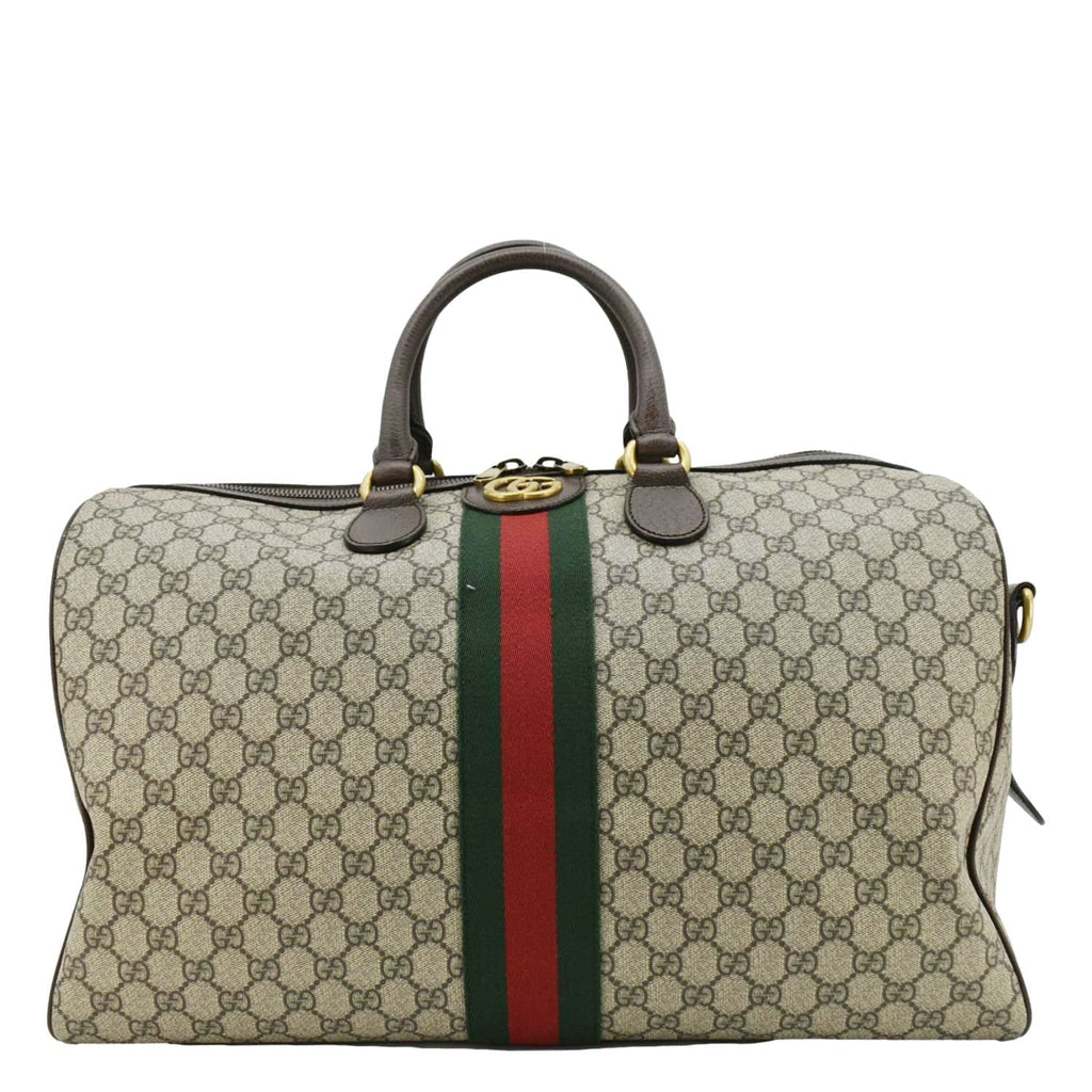 GUCCI Ophidia Carry-on Medium Gucci Supreme Canvas Duffle Bag Beige 547953