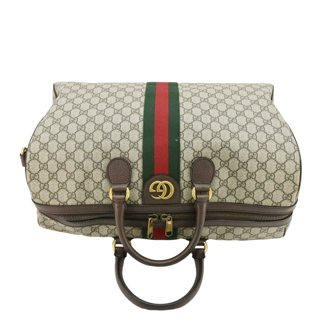 GUCCI Ophidia Carry-on Medium Gucci Supreme Canvas Duffle Bag Beige 547953