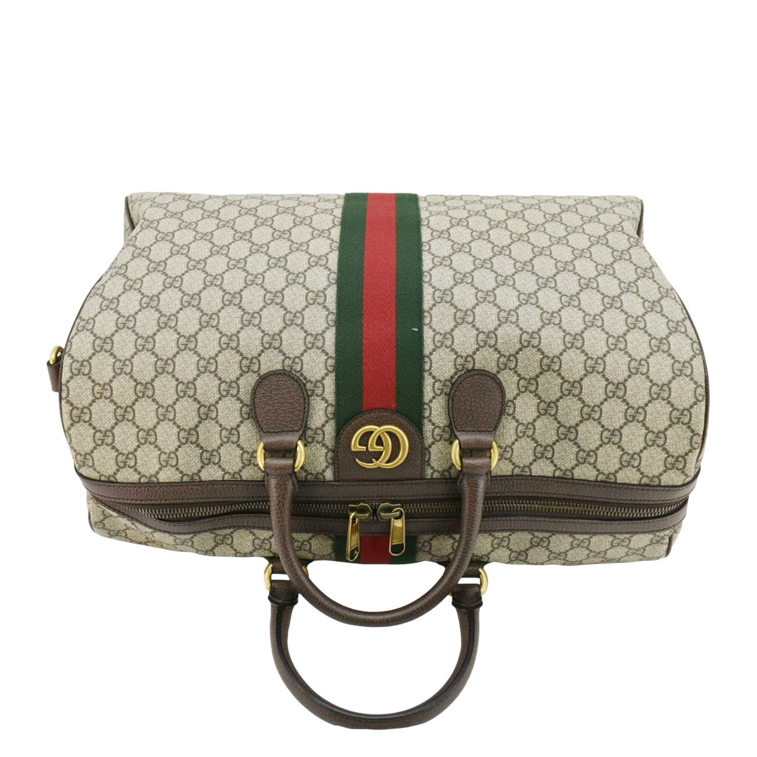 GUCCI Ophidia Carry-on Medium Gucci Supreme Canvas Duffle Bag Beige 547953
