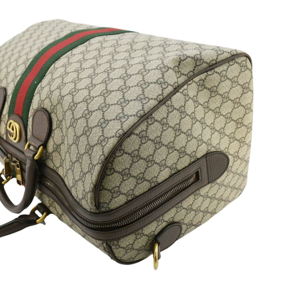 GUCCI Ophidia Carry-on Medium Gucci Supreme Canvas Duffle Bag Beige 547953