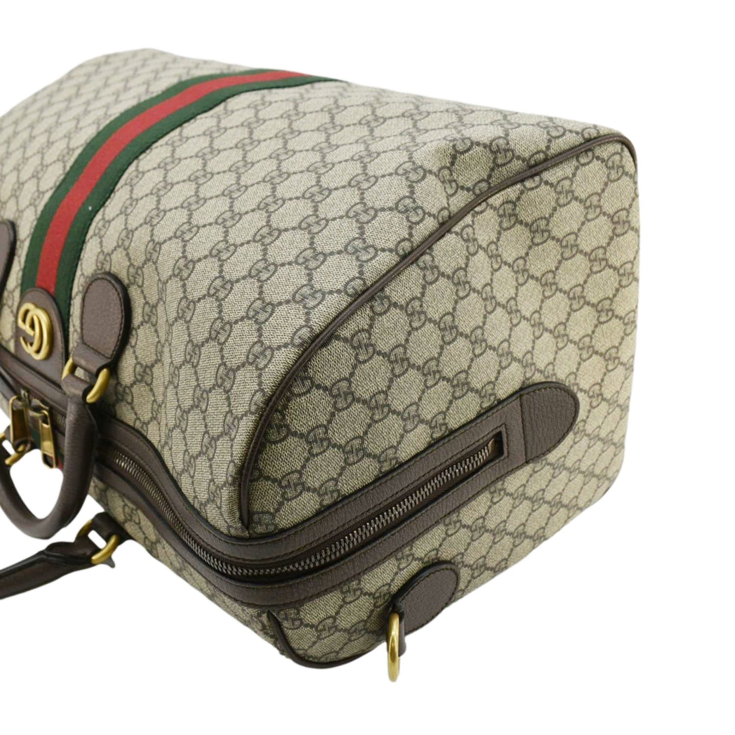 GUCCI Ophidia Carry-on Medium Gucci Supreme Canvas Duffle Bag Beige 547953
