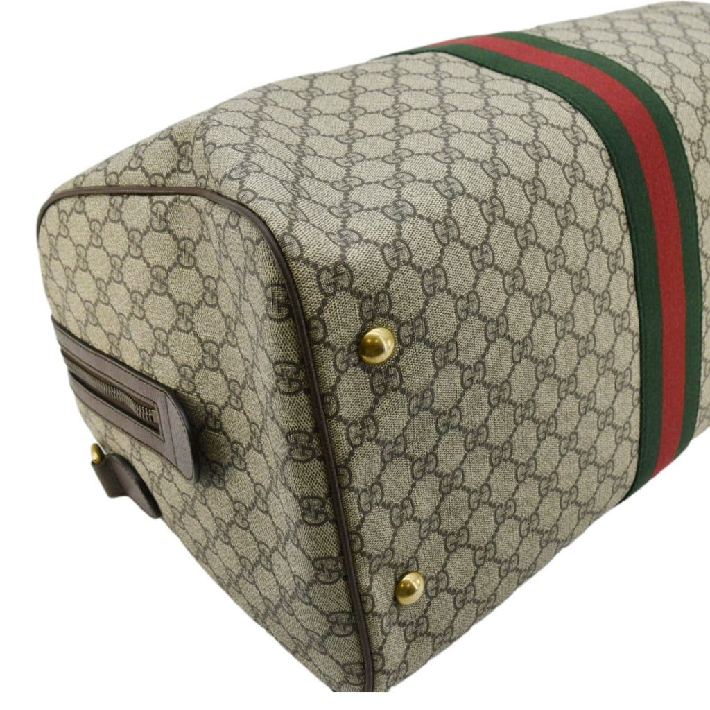 GUCCI Ophidia Carry-on Medium Gucci Supreme Canvas Duffle Bag Beige 547953
