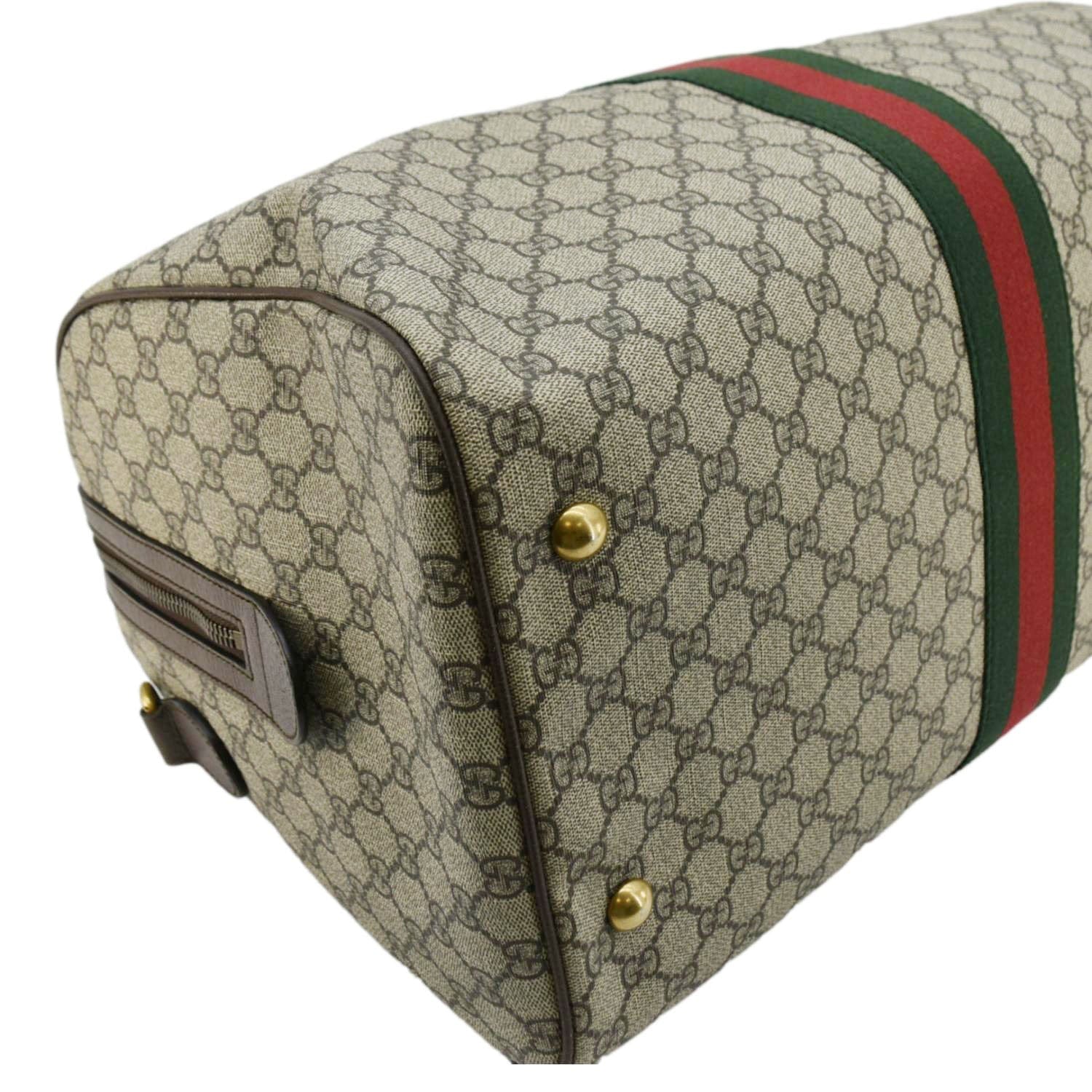 GUCCI Ophidia Carry-on Medium Gucci Supreme Canvas Duffle Bag Beige 547953