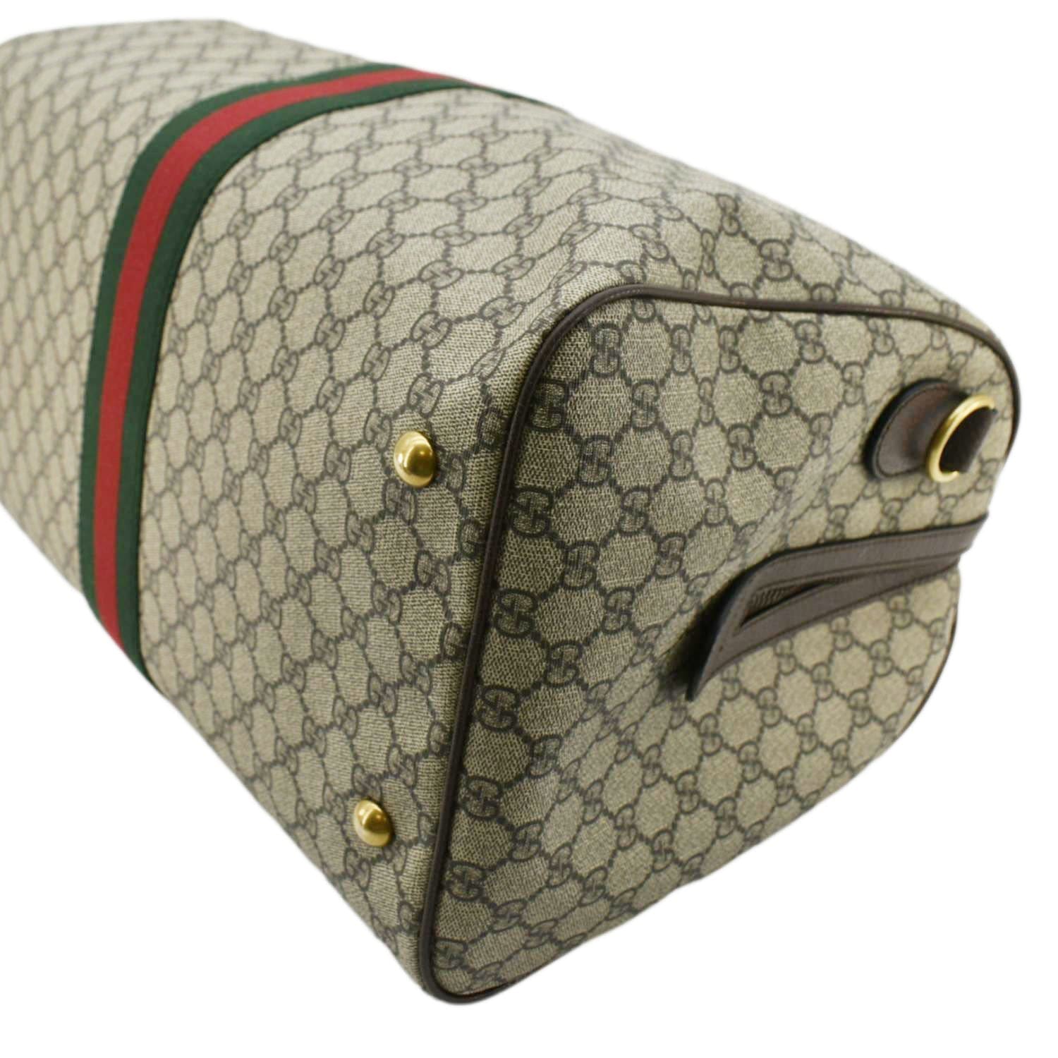 GUCCI Ophidia Carry-on Medium Gucci Supreme Canvas Duffle Bag Beige 547953