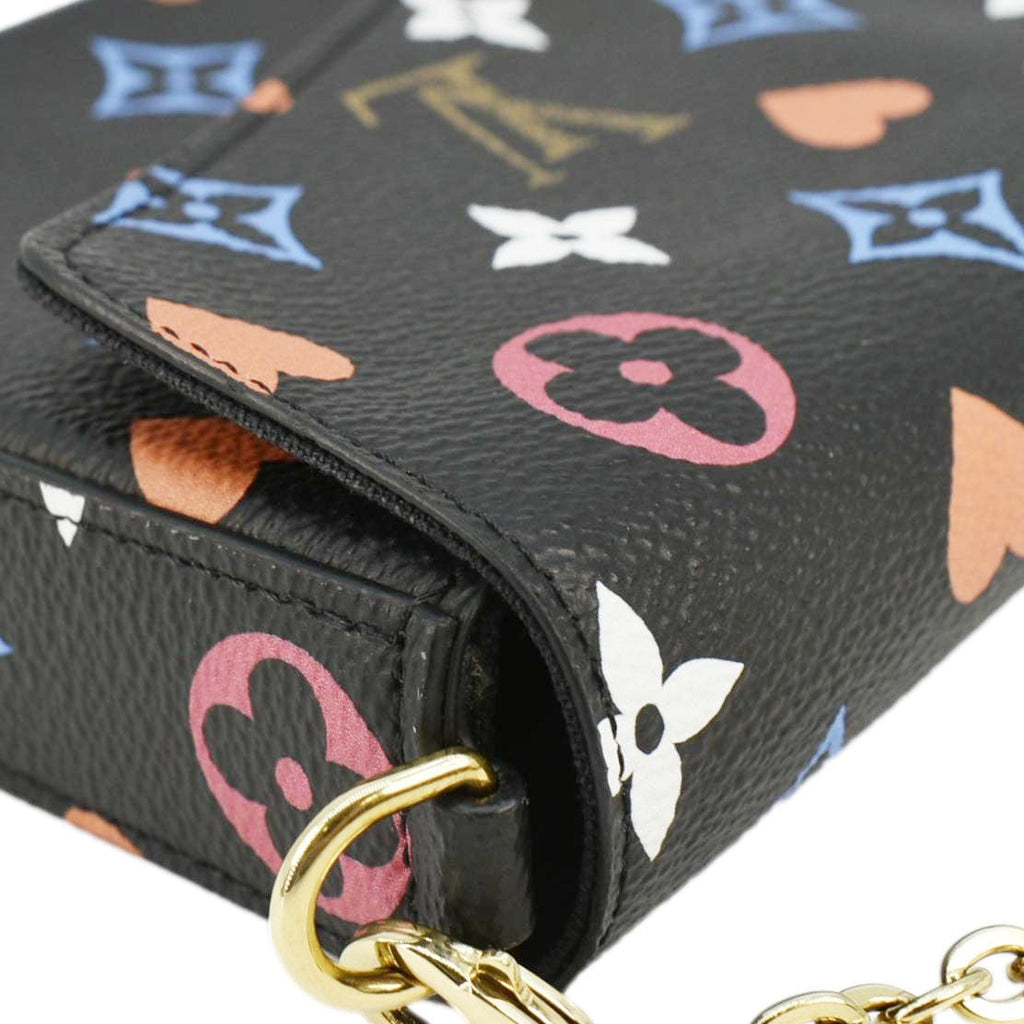 LOUIS VUITTON Pochette Felicie Game On Canvas Crossbody Bag Multicolor