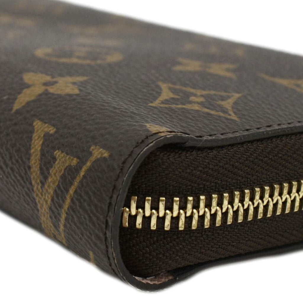 LOUIS VUITTON Zip Around Monogram Canvas Wallet Rose Ballerine