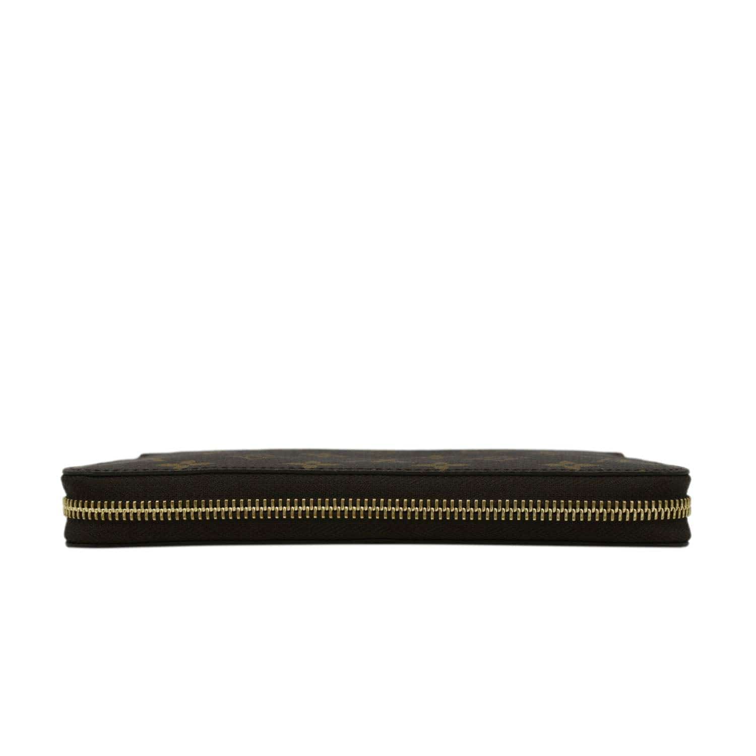 LOUIS VUITTON Zip Around Monogram Canvas Wallet Rose Ballerine