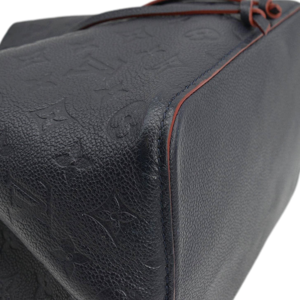 LOUIS VUITTON NeoNoe Monogram Empreinte Leather Shoulder Bag Navy Blue