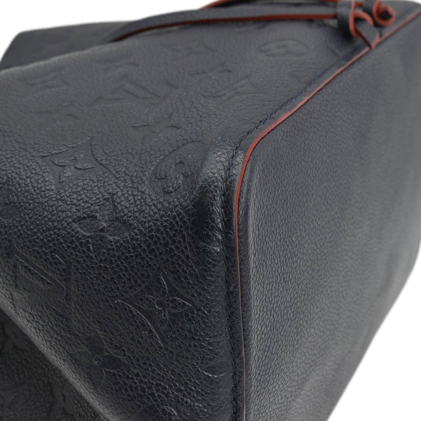 LOUIS VUITTON NeoNoe Monogram Empreinte Leather Shoulder Bag Navy Blue