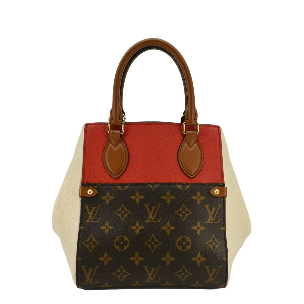 LOUIS VUITTON Fold MM Monogram Canvas Tote  Bag Red