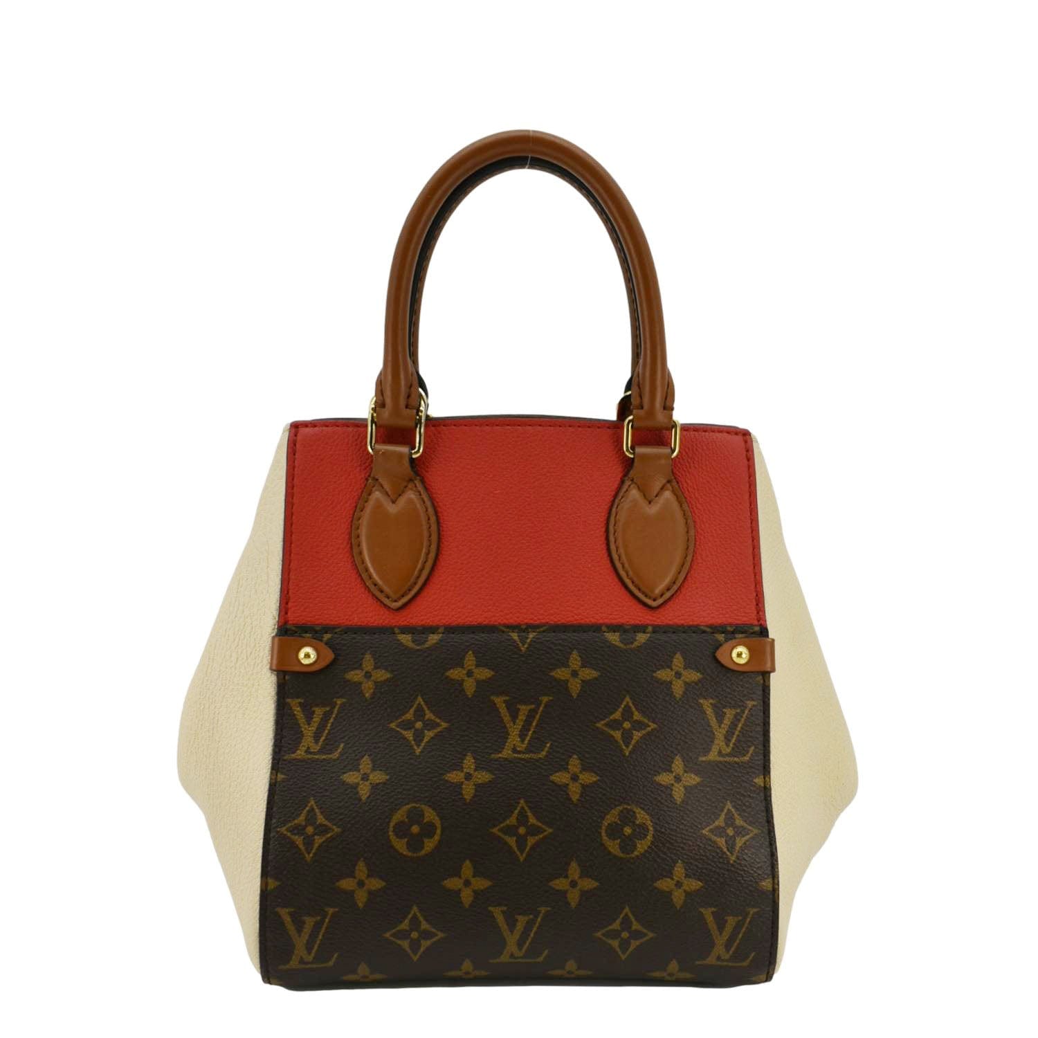 LOUIS VUITTON Fold MM Monogram Canvas Tote  Bag Red