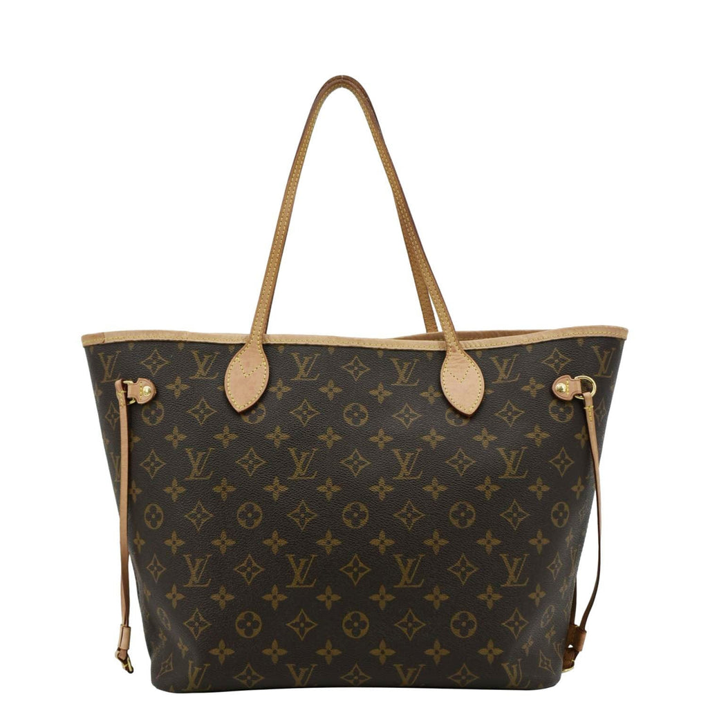 LOUIS VUITTON Neverfull MM Monogram Canvas Tote Bag Brown
