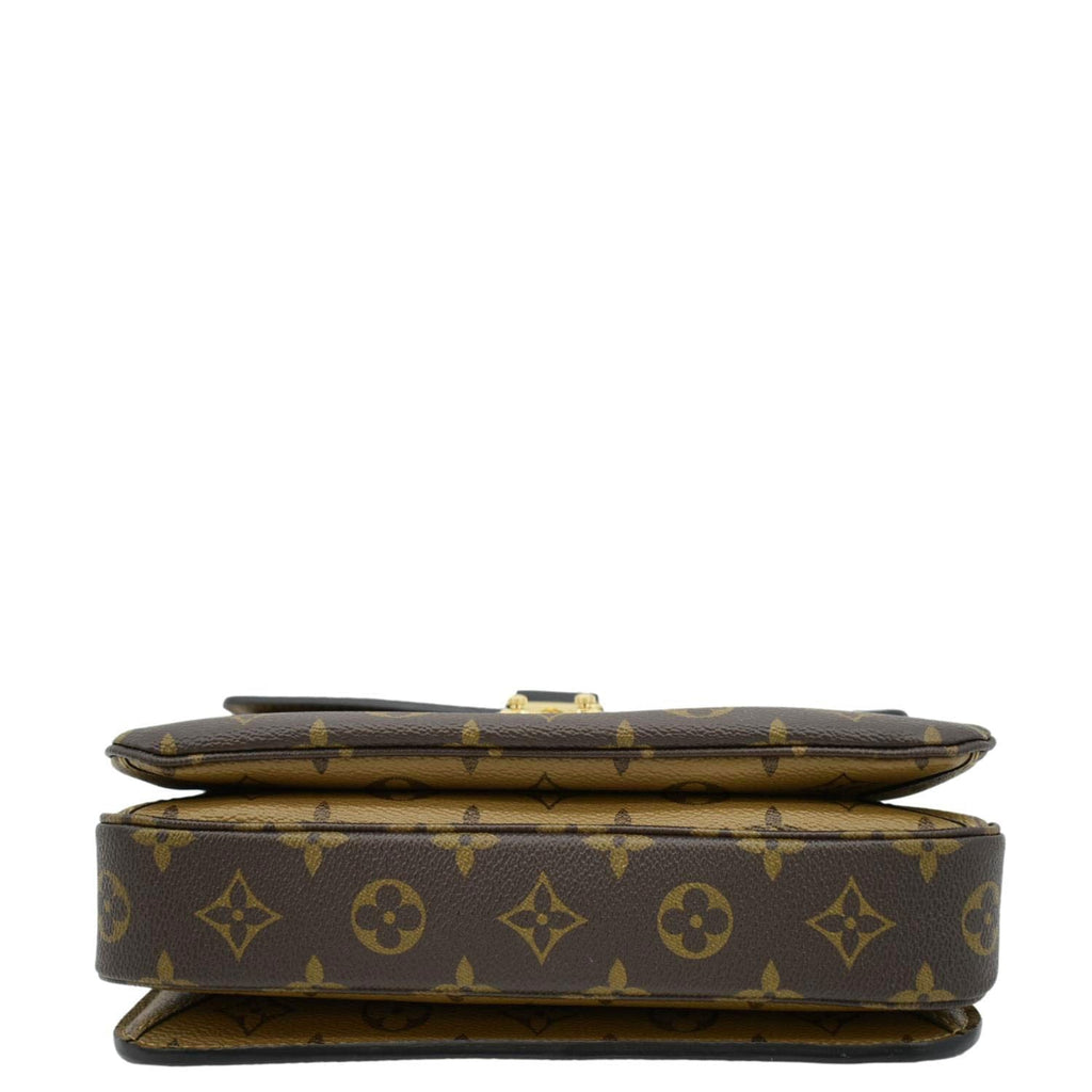 LOUIS VUITTON Metis Pochette Reverse Monogram Canvas Crossbody Bag Brown
